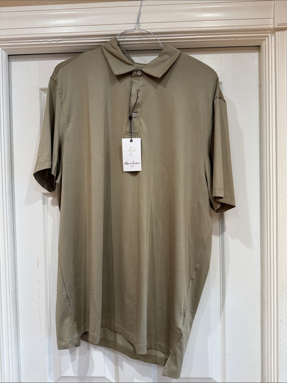 Robert Graham Men's Polo in Olive-Tan